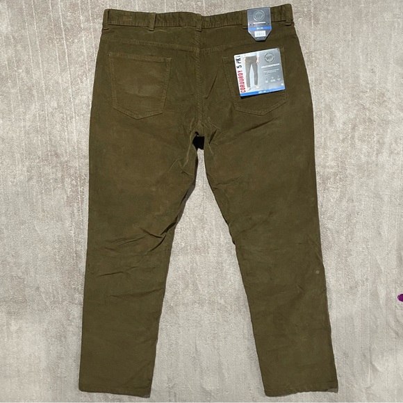 Lot of 2 NWT Weatherproof Vintage Men's Straight Corduroy Pants - Olive & Brown - Picture 5 of 14